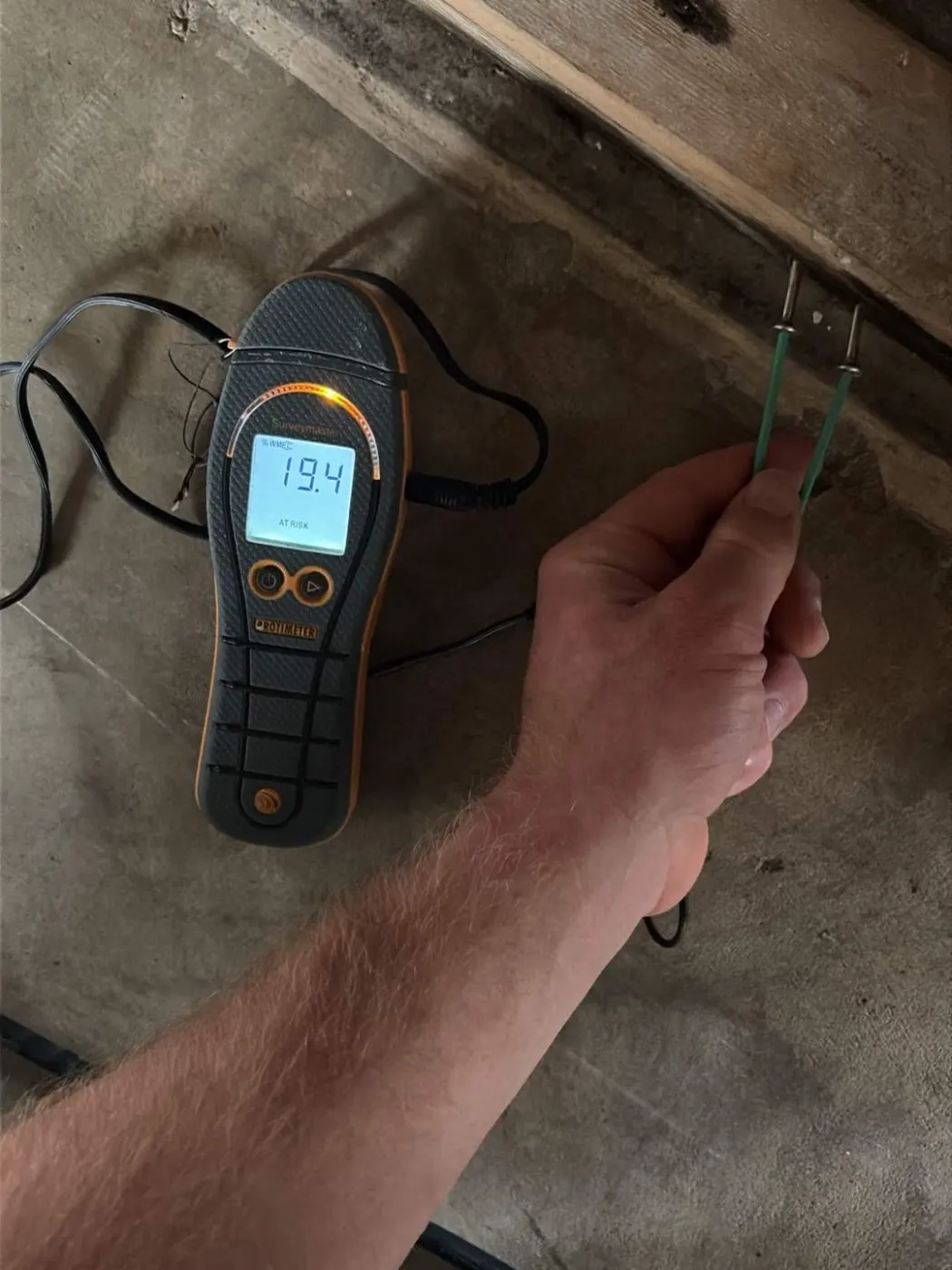 Documented moisture readings in Hamilton County, IN